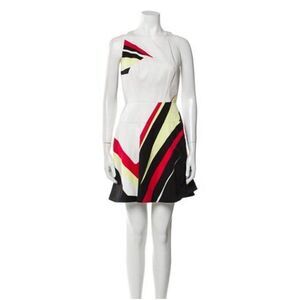 Prada Authentic White Red Black Tank Mini Dress 4 IT 40 Small